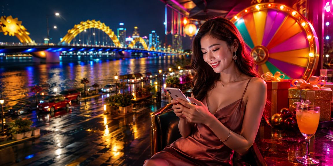 Bàn roulette neon tại sòng bạc trực tuyến Đà Nẵng